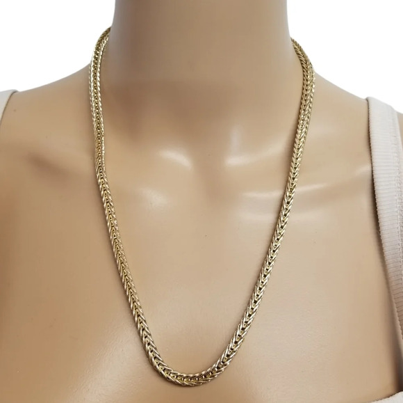 GUESS NWOT GOLDPLATED FOXTAIL  ROPE STYLE CHAIN NECKLACE - Picture 1 of 6